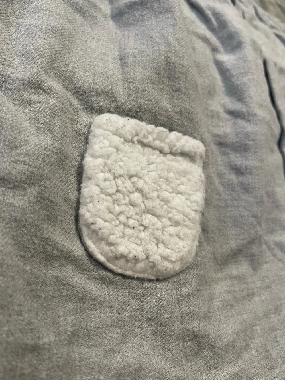 Carters Baby Girl Gray Jumper Dress with Sherpa Pockets | Size 18 months #2793